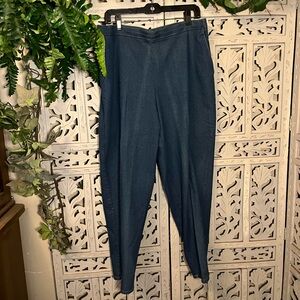 LAURA SCOTT NICE BLUE DENIM FLAT FRONT WITH ELASTIC STRAIGHT LEG PLUS JEANS